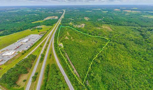 Drone / aerial view of a heavily wooded area