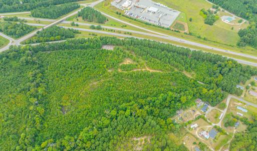 Bird's eye view of a heavily wooded area