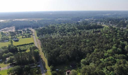 Aerial overview of property's location with a heav