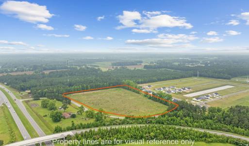 View of rural area with property parcel outlined