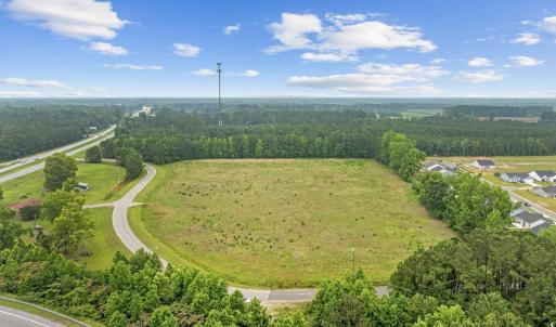Aerial view of residential area