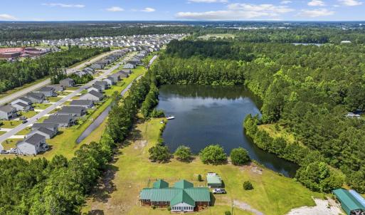 Aerial overview of property's location featuring a