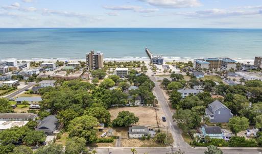Aerial view of expansive beach