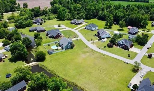 Aerial view of residential area