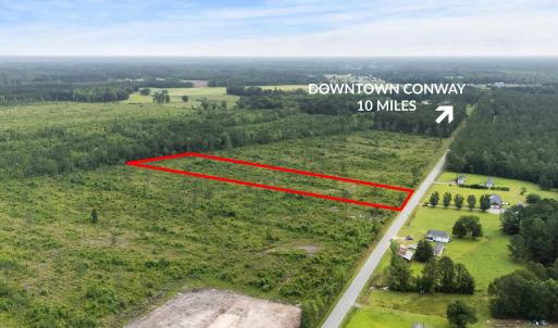 View of rural area with property parcel outlined a