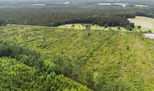 Bird's eye view of a heavily wooded area