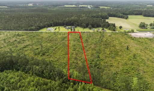 Overview of rural landscape featuring a forest and