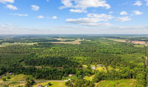 Bird's eye view of a heavily wooded area