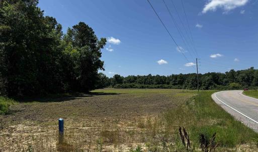 View of asphalt road with a view of trees