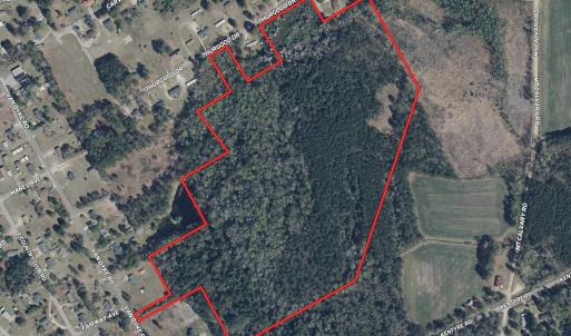 Map / location with property parcel outlined