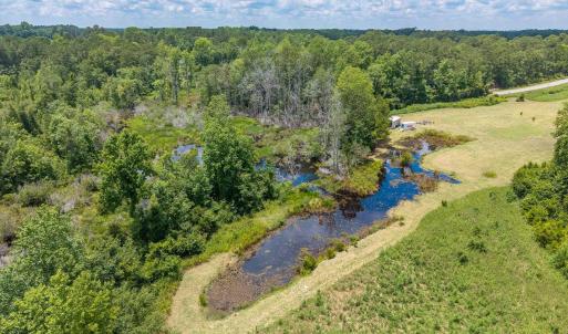 Drone / aerial view of a heavily wooded area