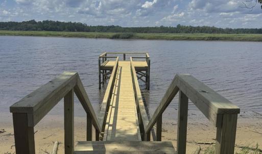 Dock with a water view