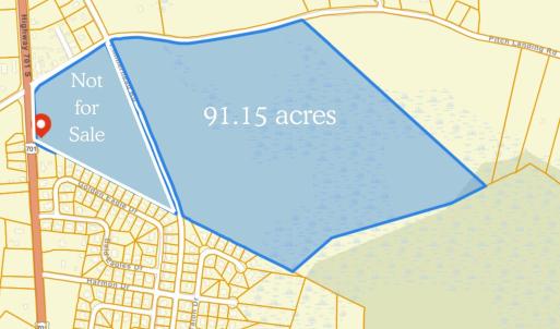 Map showing property parcels