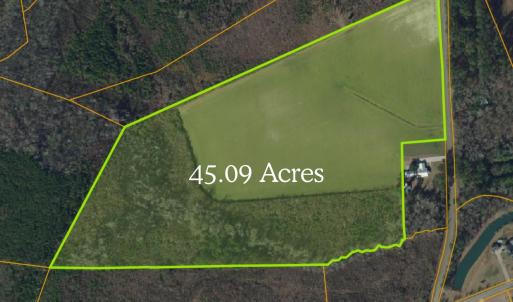 Aerial view of property's location with property b