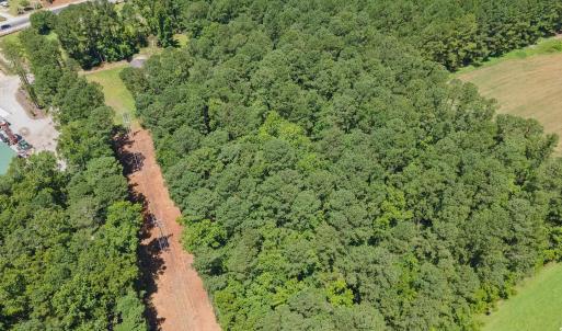 Aerial overview of property's location with a heav