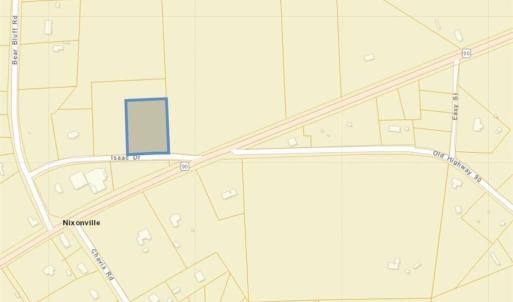 Map showing property parcels