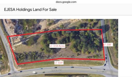 Aerial map of property and surrounding area featur