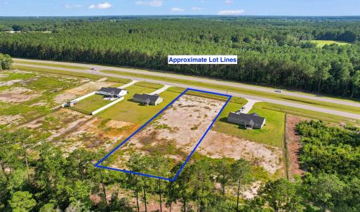 Aerial overview of property's location with a fore