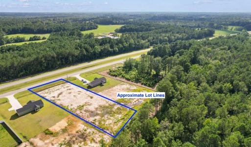 Aerial overview of property's location featuring a