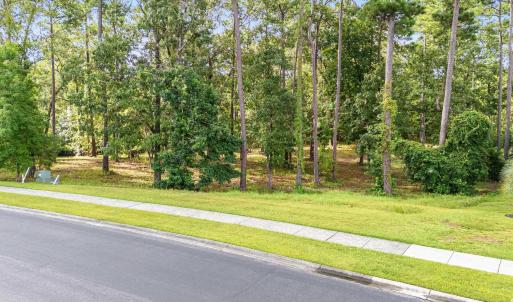 View of asphalt road with sidewalks and curbs