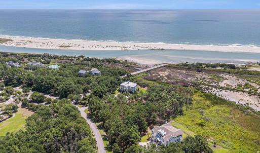 Drone / aerial view of extended coastline