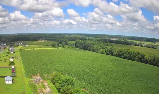 Overview of rural landscape with farmland