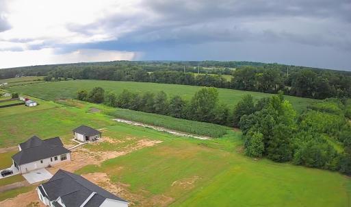 Aerial view of sparsely populated area featuring a