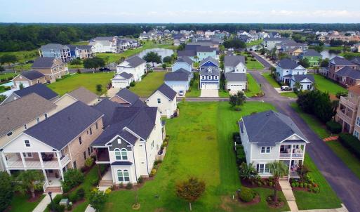 Aerial view of residential area