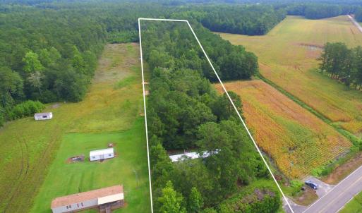 Overview of rural landscape with property boundari