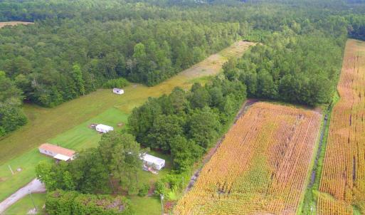 Aerial overview of property's location with rural