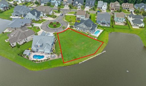Aerial perspective of suburban area with property