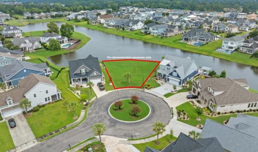 Aerial perspective of suburban area featuring prop