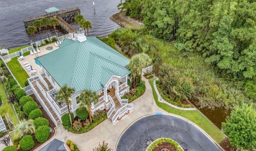 Drone / aerial view of a nearby body of water