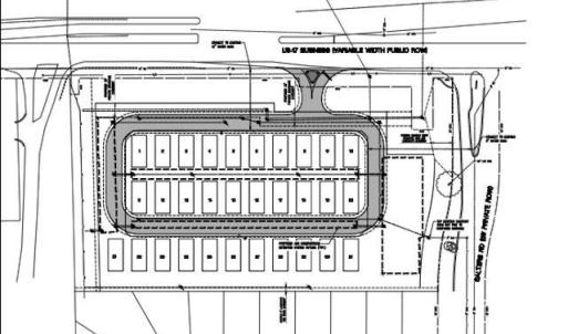Map showing property parcels