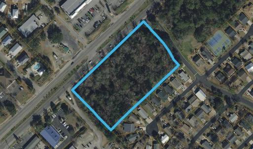 Map / location featuring property boundaries highl