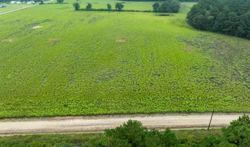 Aerial view of sparsely populated area
