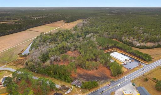 Aerial overview of property's location with a fore