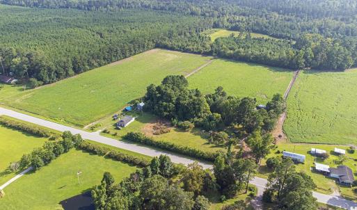 Aerial view of property's location with rural land