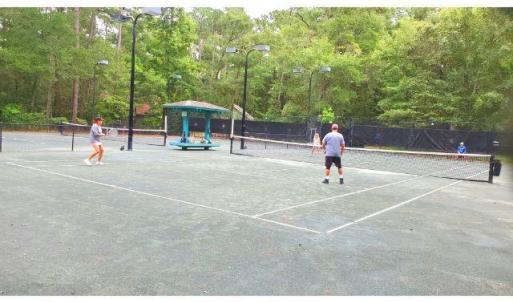 View of tennis court