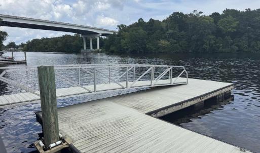 Dock with a water view
