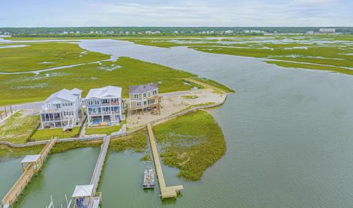 Aerial view of a large body of water