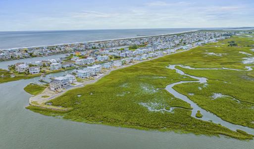 Aerial view of residential area featuring a nearby