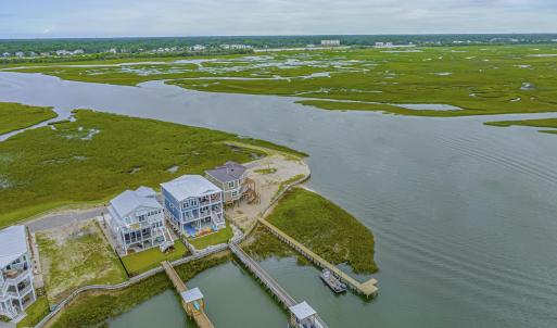 Drone / aerial view of a nearby body of water