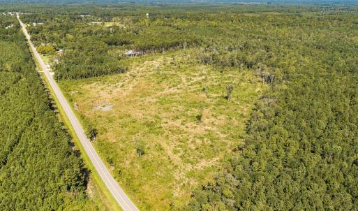 Drone / aerial view of a heavily wooded area