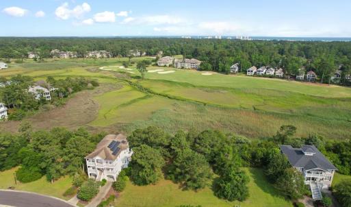 Aerial view of property's location with a heavily