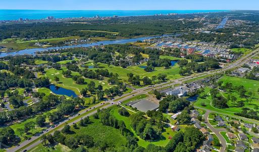 Aerial overview of property's location with a near