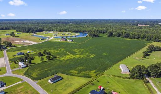 Aerial view of sparsely populated area featuring a