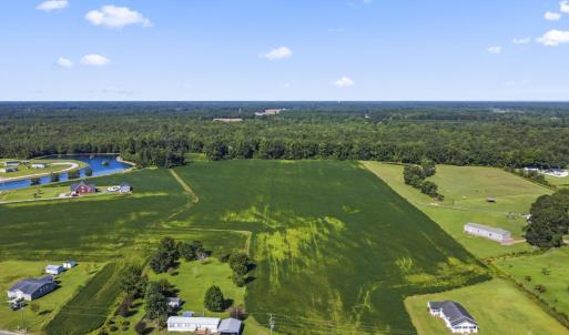 Aerial view of property and surrounding area with