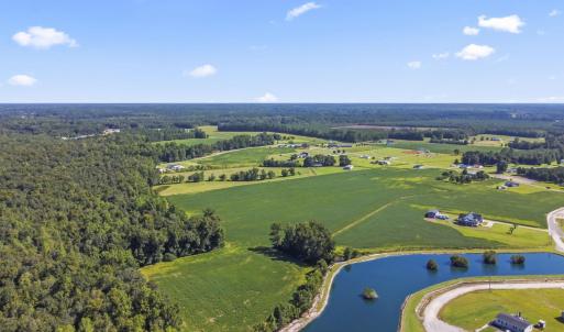 Drone / aerial view of a nearby body of water