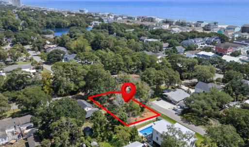Aerial overview of property's location featuring n